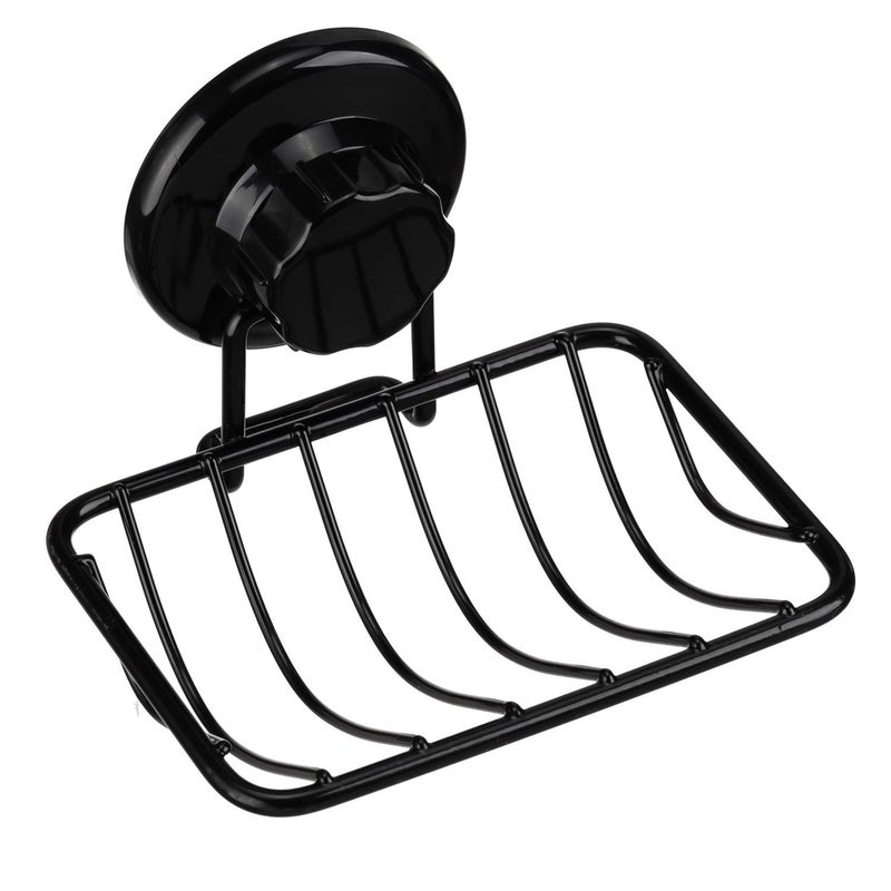 iPEGTOP Super Powerful Vacuum Suction Cup Shower Soap Dish - Strong Rustproof Stainless Steel Soap Saver Sponge Holder for Bathroom & Kitchen Sink, Black - Image 5